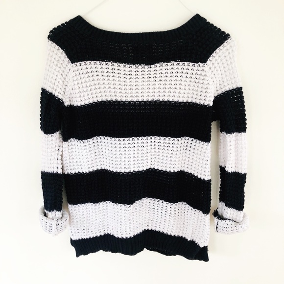 AEO Striped Cable Knit Jegging Sweater - Picture 2 of 4